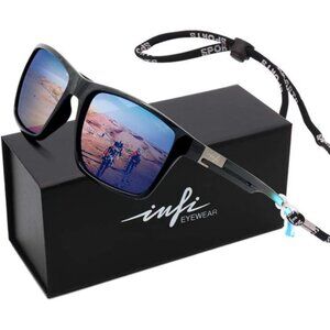 Fishing Polarized Sunglasses for Men Driving Running Golf Sports Glasses Square
